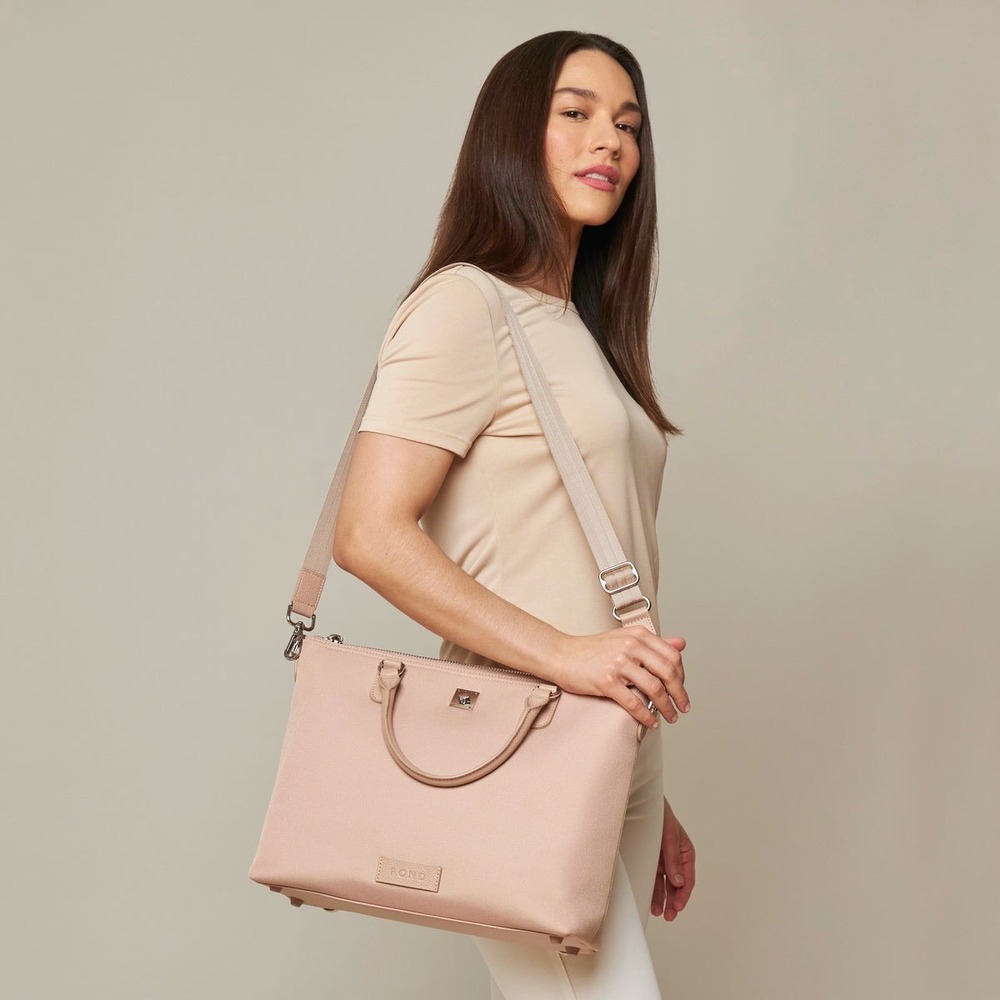 POND Los Angeles Transform Tote Bag Backpack Crossbody Nylon Leather Trim